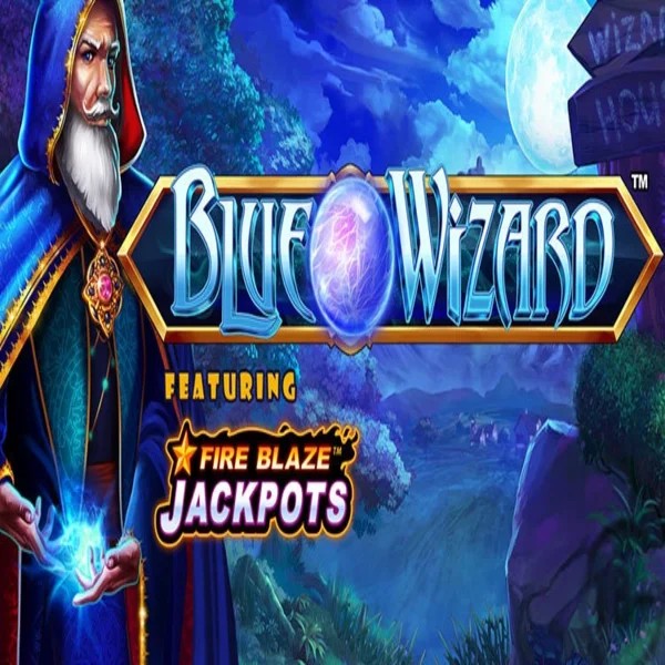 Enjoy Blue Wizard Fire Blaze Jackpots by Rarestone Gaming – logo hosted on gramsbetonline.com