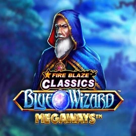 Fire Blaze Blue Wizard Megaways slot icon by Rarestone Gaming, available at GramsBet Casino