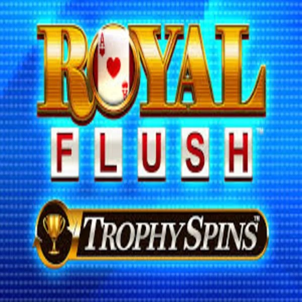 Royal Flush Trophy Spins slot logo by Greentube at GramsBet Casino